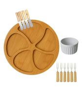 Conjunto para Servir Petiscos com Garfos Espátulas e Tigela