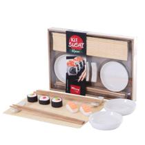 Conjunto para sushi com 2 pares de hashi + enrolador de bambu e acessorios 7 pecas na caixa - WINCY