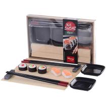 Conjunto Para Sushi Com 2 Pares De Hashi + Enrolador E Acessorios 7 Pecas Na Caixa - Wincy Conjunto Para Sushi Com 2 Pares De Hashi + Enrolador E Acessorios 7 Pecas Na Caixa - Wincy