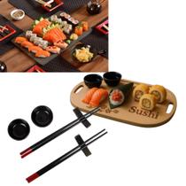 Conjunto para sushi com 2 pares de hashi / palito + tabua e acessorios kioto 7 pecas - WINCY Conjunto para sushi com 2 pares de hashi / palito + tabua e acessorios kioto 7 pecas - WINCY