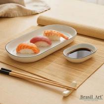 Conjunto para Sushi Tsuru de Bambu Kit 8 Peças Wolff Organização de Cozinha Mesa Conjunto para Sushi Tsuru de Bambu Kit 8 Peças Wolff Organização de Cozinha Mesa