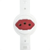 Conjunto Para Tomada De Chao Dicompel Monaco Vermelha 1 Tomada 2P.+T. 20A. - Dc-6100/13
