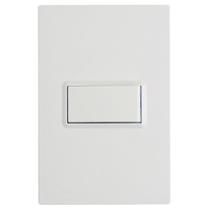 Conjunto Para Tomada Placa 4x2 1 Interruptor Simples Linha Pratika 6 Amperes 250 Volts Ilumi Slim