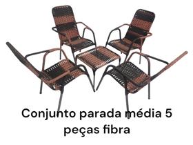 Conjunto Parada Média 5 peças FIBRA jardim área sala terraço Conjunto Parada Média 5 peças FIBRA jardim área sala terraço