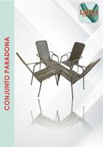 Conjunto Paradona 5 peças FIBRA jardim área sala terraço