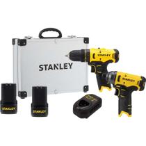 Conjunto Parafusadeira/furadeira e Parafusadeira com Impacto, 12 V, com 2 Baterias e Carregador, Schi0d2fk-br Stanley