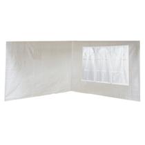 Conjunto Parede para Gazebo Ráfia Branco 3m x 3m Conjunto Parede para Gazebo Ráfia Branco 3m x 3m