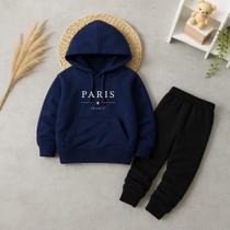 Conjunto Paris Infantil Moletom Flanelado Menino Menina Confortável