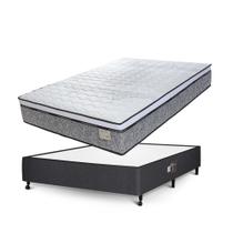 Conjunto Passalacqua Prime Comfort Max Preto Box Castor Class Tecnopedic Casal 138x188x68cm