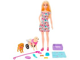 Conjunto Passeio Caminhada Com Animais De Estimação Boneca Menina Barbie Loira E Animal Cão Cachorro Cachorrinho Labrador Cadeira De Rodas Mattel Conjunto Passeio Caminhada Com Animais De Estimação Boneca Menina Barbie Loira E Animal Cão Cachorro Cachorrinho Labrador Cadeira De Rodas Mattel