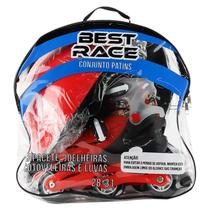 Conjunto Patins 3 Rodas Best Race Tamanho 28 ao 31 MASC Cor Sortido R2940 - BBR Import
