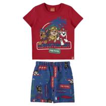 Conjunto Patrulha Canina Malwee Bermuda Moletinho Menino Paw Patrol - 1000100400