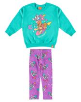 Conjunto Patrulha Canina Menina Skye Everest Blusão Moletom Flanelado Legging Estampada - MalweeKids