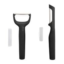 Conjunto Peeler KitchenAid Conjunto universal de 2 pretos Conjunto Peeler KitchenAid Conjunto universal de 2 pretos