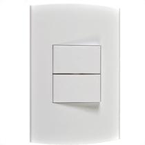 Conjunto Peesa Alfa 1505A 2 interruptores Simples Branco Conjunto Peesa Alfa 1505A 2 interruptores Simples Branco