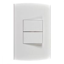 Conjunto Peesa Alfa 1505A 2 interruptores Simples Branco