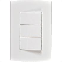 Conjunto Peesa Alfa 1507B 3 interruptores Paralelo Branco Conjunto Peesa Alfa 1507B 3 interruptores Paralelo Branco