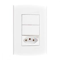 Conjunto Peesa Alfa 1548B 2 interruptores Par.Tom 10A