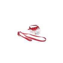 Conjunto peitoral c/ guia princesa vermelho