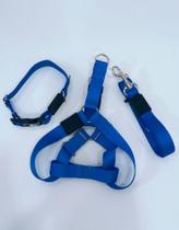 Conjunto Peitoral com guia e coleira
