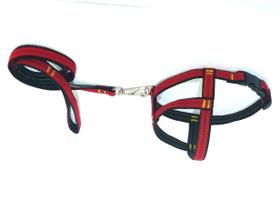 Conjunto Peitoral de Veludo liso vermelho tamanho 03