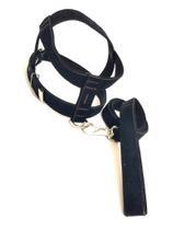 Conjunto Peitoral e Guia de Camurça 25mm Preto Tamanho 5 Conjunto Peitoral e Guia de Camurça 25mm Preto Tamanho 5