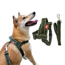 Conjunto Peitoral estilo Pontilhado com Guia para Cachorro - Canadá K9