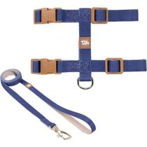 Conjunto Peitoral H Neo U Marinho Caqui para Gatos - Conforto e Estilo - Toh - 1 Unidade