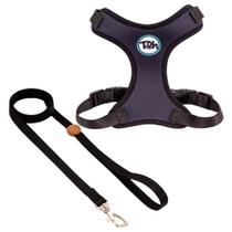 Conjunto Peitoral Neocomfy e Guia para Gatos Black TAM U