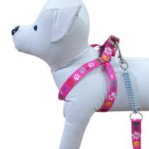 Conjunto Peitoral Seda Com Guia Premium Com Mola Estilo Americano