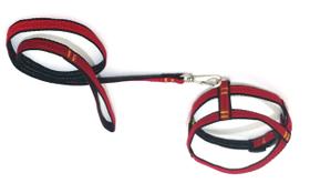 Conjunto Peitoral Veludo Liso Vermelho Com Preto Tamanho 01