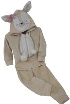 Conjunto Peluciado Casaco Calça Bebê Menina Lessa Kids 8372 Conjunto Peluciado Casaco Calça Bebê Menina Lessa Kids 8372