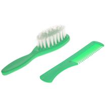 Conjunto Pente Escova Bebê Macia Murano Banho Menino Menina