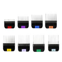 Conjunto Pentes de Altura, Wahl 8 Peças, Snaps Adaptadores para Km2, Km10, Km Cordless e Max45 Com Estojo Conjunto Pentes de Altura, Wahl 8 Peças, Snaps Adaptadores para Km2, Km10, Km Cordless e Max45 Com Estojo