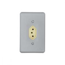 Conjunto Perlex 4X2 Cinza Com Placa(1Tomada 20A) 1315