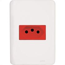 Conjunto Perlex Aros 4X2 Branco Com Placa(1Tomada 20A Vermelha) 7315 7315Vm Conjunto Perlex Aros 4X2 Branco Com Placa(1Tomada 20A Vermelha) 7315 7315Vm