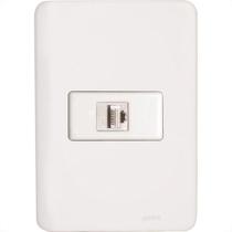 Conjunto Perlex Aros 4X2 Branco Com Placa(1Tomada Rj45) 7364 Conjunto Perlex Aros 4X2 Branco Com Placa(1Tomada Rj45) 7364