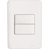 Conjunto Perlex Aros 4X2 Branco Com Placa(2Simples) 7382
