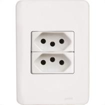 Conjunto Perlex Aros 4X2 Branco Com Placa(2Tomadas 20A) 7315/15 Conjunto Perlex Aros 4X2 Branco Com Placa(2Tomadas 20A) 7315/15