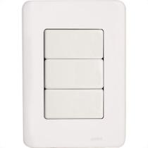 Conjunto Perlex Aros 4X2 Branco Com Placa(3Simples) 7383 Conjunto Perlex Aros 4X2 Branco Com Placa(3Simples) 7383