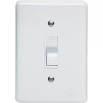 Conjunto Perlex''Branca''Com Placa(1Bipolar) 2306