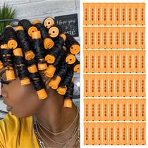 Conjunto Perm Rods Alimiriam, 60 unidades para cabelos naturais, ondulados, laranja Conjunto Perm Rods Alimiriam, 60 unidades para cabelos naturais, ondulados, laranja