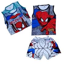 Conjunto personagem Homem Aranha 2 peças Regata + Short com elástico Infantil Natal e Ano Novo - Drean Kids