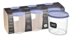 Conjunto Personalize Com 3 Potes Com Adesivo Lousa 1 Litro - Plásticos Santana