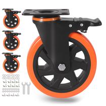 Conjunto pesado Caster Wheels ENYKE de 6 polegadas e 1360 kg com freio Conjunto pesado Caster Wheels ENYKE de 6 polegadas e 1360 kg com freio
