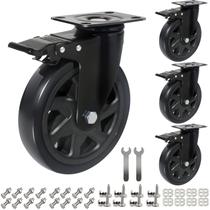 Conjunto pesado Caster Wheels Wieyunn de 6 polegadas e 1360 kg com freio