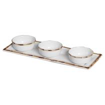Conjunto Petisqueira Bambu 4peças Conjunto Petisqueira Bambu 4peças