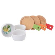 Conjunto petisqueira Ekos Bambu 15x10Cm 6 Peças