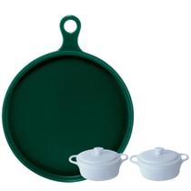 Conjunto Petisqueira para Patês, Frios, Com 3 Peças - Percelana WOLFF. Conjunto Petisqueira para Patês, Frios, Com 3 Peças - Percelana WOLFF.