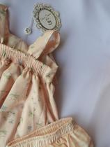 Conjunto Petit Cherie Baby floral rosé bebê